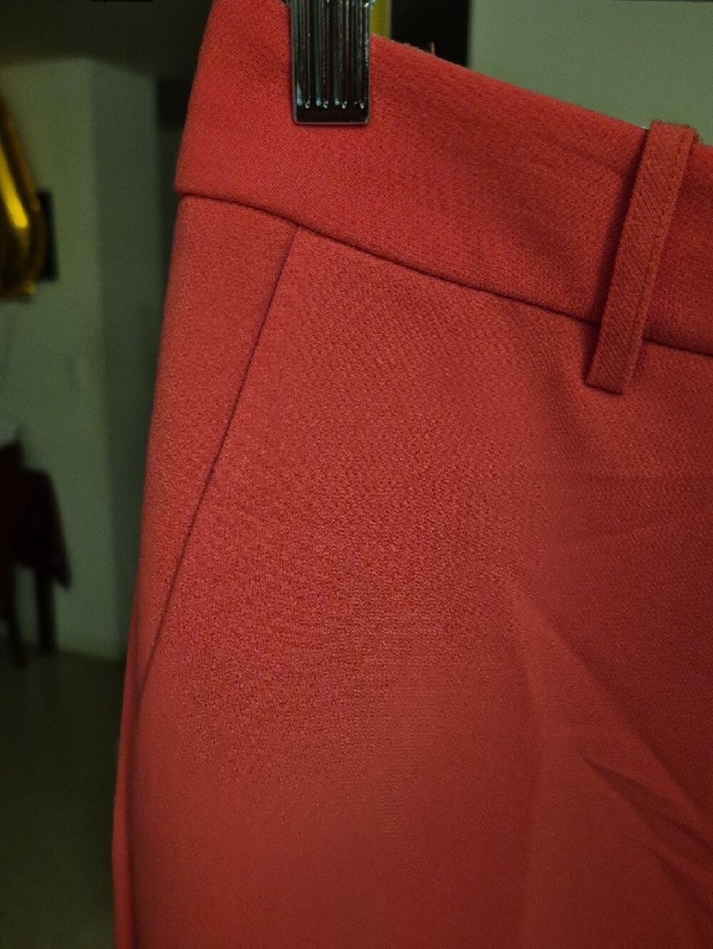 Karl Lagerfeld Mid-Rise Straight-Leg Dress Pants in Hot Pink - Picture 6 of 9